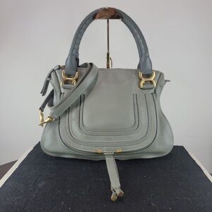 •CHLOÉ• Marcie double carry bag in grained leather medium